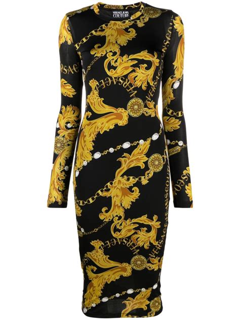 versace kleid tunnelzug|farfetch Versace dresses.